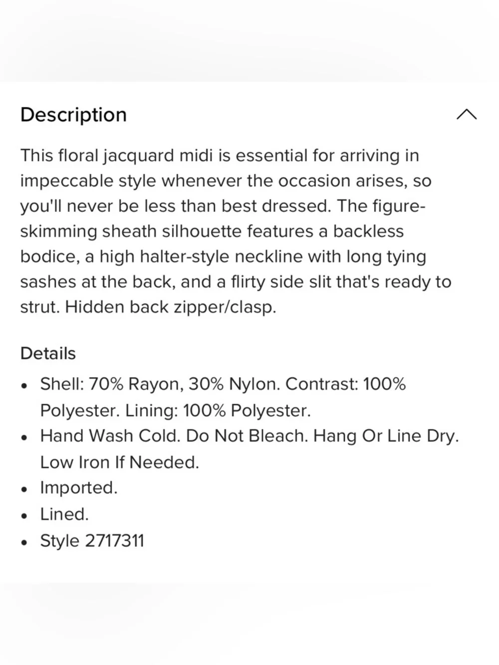 Lulu's Lizbeth Navy Floral Jacquard Backless Halter Midi Dress with Side Slit - Picture 12 of 15